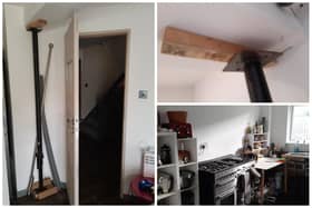 Photos issued by Peterborough City Council show structural issues in the home