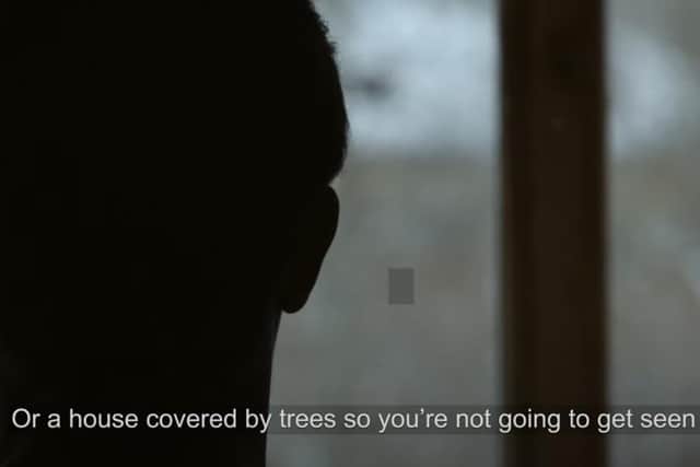 A still from the video interview.
