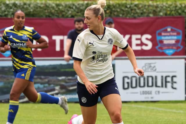 Keir Perkins is captain of Posh Women. Photo Dave Mears