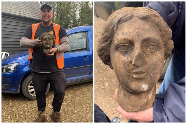 "It was an amazing feeling to have found something so old and special," said digger driver Greg Crawley, who stumbled upon the statue during car park construction work last spring.