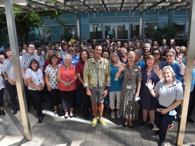 Craig met with hospital staff during his visit