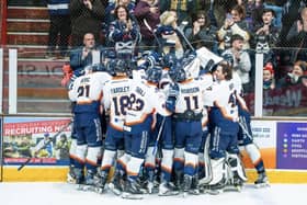 Phantoms celebrate their winning overtime goal. Photo Willow Florence Photography