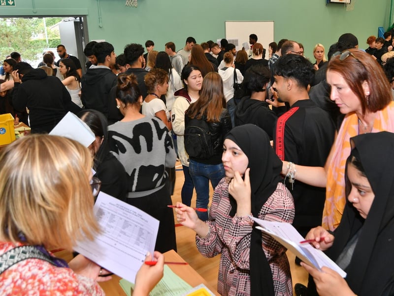 Jack Hunt School students pick up their results
