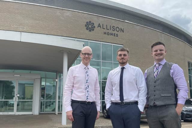 l-r - Dan Bursnall, Connor Nottingham and Michael Hudson