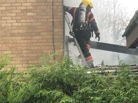 The fire started this afternoon. Photo: Heath Purvis