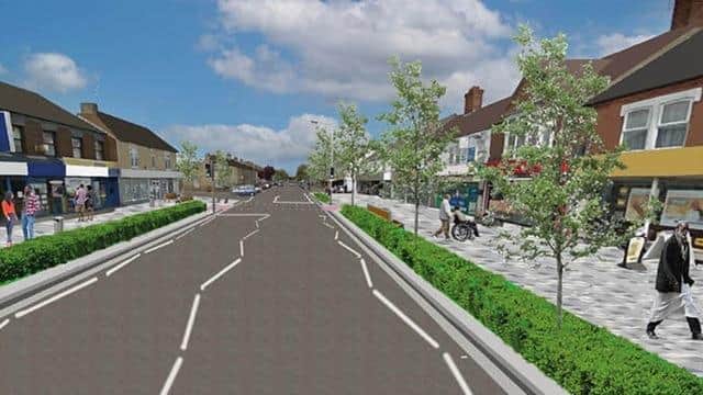 A computer generated image of proposed Lincoln Road regeneration scheme