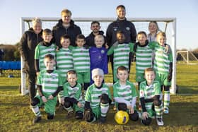 Huntingdon Town Rowdies Under 9’s Red with sponsors Cromwell House Care Home