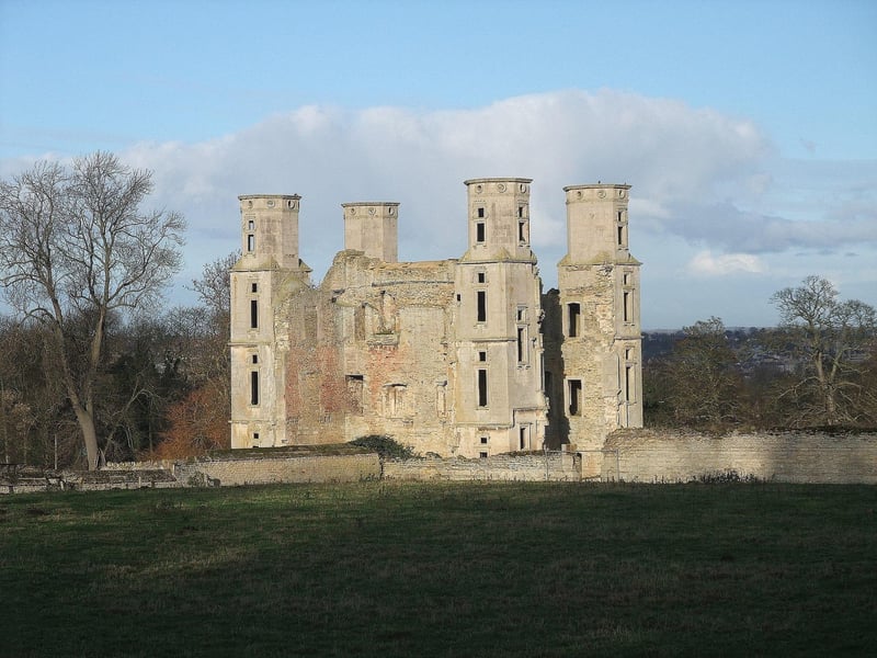 Wothorpe Towers are the Grade I-listed ruins of a 17th-century "prodigy lodge" near Stamford, designed by Thomas Cecil, 1st Earl of Exeter, as a pleasure retreat. Built around 1615–1623, the unique Greek cross structure was used as a fashionable lodge and later a dower house for nearby Burghley House before being partially demolished in 1790. Although the privately-owned site is not accessible to the public, some great views can be found on nearby Warren Road.