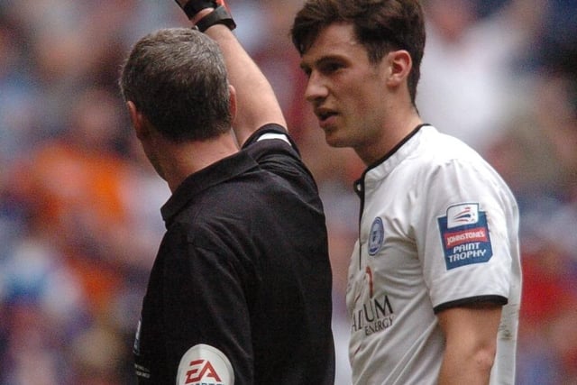 A midfielder described as the 'best Academy graduate he'd managed' by Darren Ferguson, Newell (pictured getting sent off at Wembley), had a quality left-foot which wasn't always appreciated by Posh fans. Newell made 109 Posh appearances, scoring 4 goals, before playing regularly for Rotherham United at Championship level and for Hibernian in the Scottish Premier League. He's now 29 and a fixture in the Hibs first team having recently passed 100 appearances for the club.