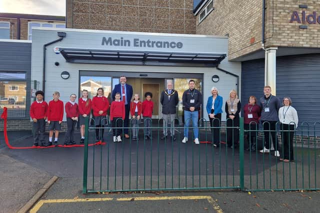 The official opening of the Alderman Jacobs extension in Whittlesey.