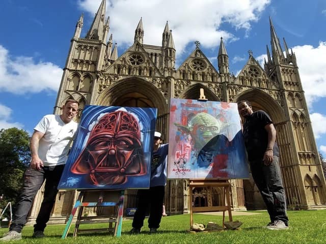 Nathan Murdoch (left) and Tony Nero (right) with their creations.