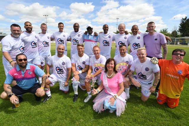 The Football vs Cancer charity match, in aid of Anna's Hope, was held at the Bee Arena in Peterborough on Saturday, 9 July.