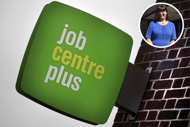 Two jobs fairs are to be organised by Peterborough Jobcentre. Inset, Julia Nix, District Manager for East Anglia Jobcentre Plus,