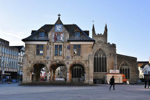 Cathedral Square in Peterborough city centre