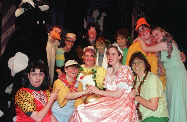 Firth Park School Teachers Panto . Some of the lower school teachers who took part in their Panto "Jack in the Beanstalk" in 1999