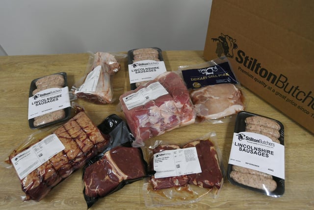 Some of the products on offer at Stilton Butchers at Orton Southgate, Peterborough.