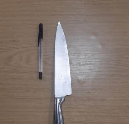 The knife used in the incident