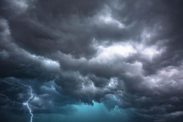 Storms could arrive on Sunday afternoon, according to The Met Office