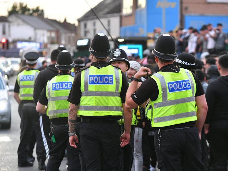 Large crowds were seen in the city.