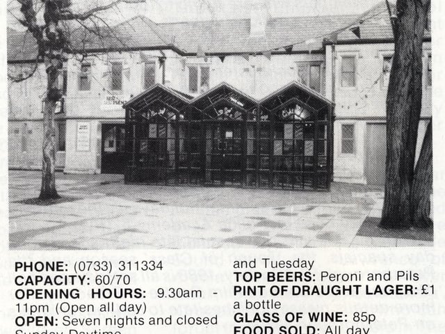 Miss Pears, surely one of the first bars to offer 'Satalite T.V.' in the city.