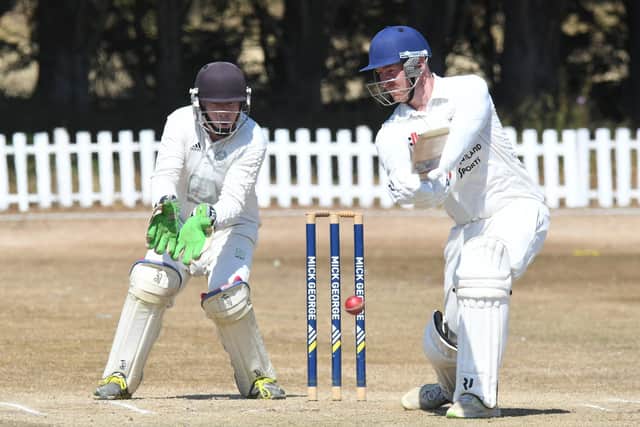 Pete Morgan on his way to 73 for Bourne against Market Deeping. Photo: David Lowndes.