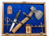 The curious collectible is pure theatre, according to Hansons Auctioneers, which will be offering the kit for auction on September 26 with a guide price of £800-£1,000.