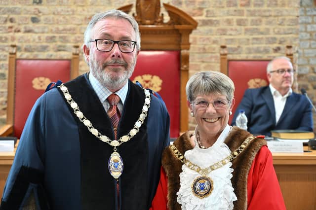 Mayor of Peterborough Judy Fox and Deputy Mayor Cllr Peter Hiller