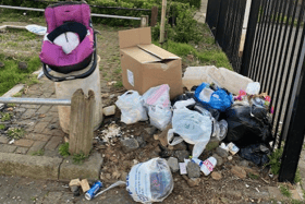 The fly-tipped rubbish in Peterborough