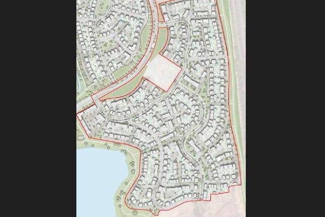 The site map for the new Hampton Woods development.
