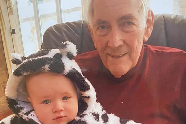 Richard Winfrey with great grandson, Hugo Winfrey