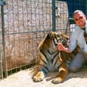 David with Tess, one of the Esso tigers.