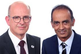 Cllr Andy Coles (left) has responded to allegations made by Cllr Mohammed Farooq (right)