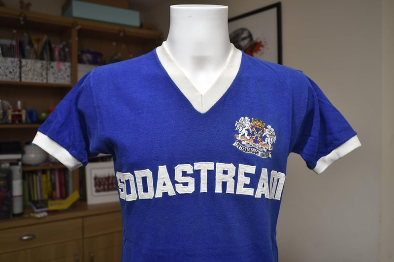 Posh played with some fizz with this shirt, sponsored by Sodastream -  but what season did they don these jerseys?