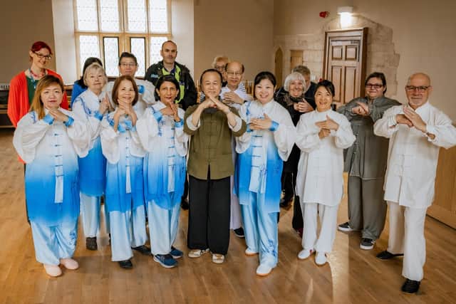 Faustina Yang, (3R, front) hopes increased funding will help tai chi to become more popular and accessible across the city (image: Chinese Community in Peterborough / Chinese Women in Peterborough / Shirley Zhang)