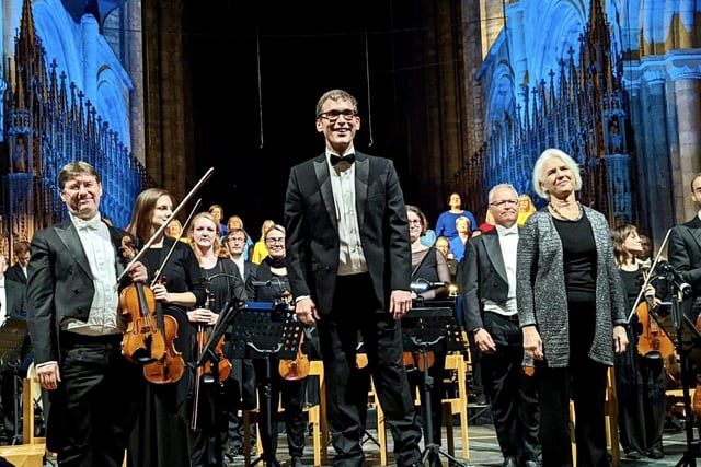 Peterborough Male Voice Choir and Peterborough Voices performed with the Royal Philharmonic Orchestra in Classics at the Cathedral
