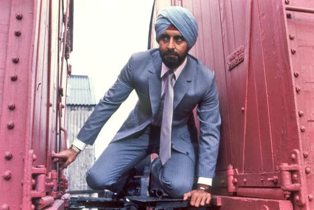 Although the event's co-organiser Del' Singh isn't in 'Octopussy', his grey sixth form turban features prominently on the head of Bond henchman Gobinda, played by Kabir Bedi.