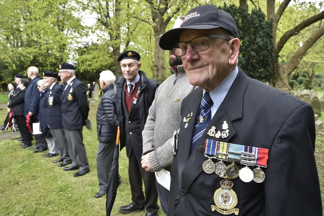 Veterans who attended the service