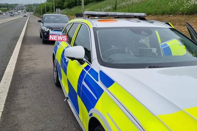 The driver of this BMW was spotted by officers using their mobile phone while driving - interacting with the device and checking apps. Driver reported for the offence, which is likely to result in six points on their license and a £200 fine.
