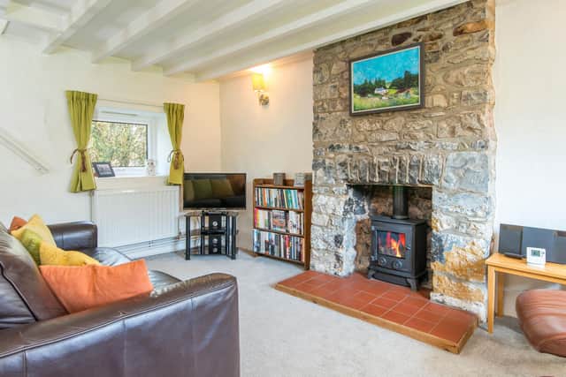 The lounge was cosy and comfortable at the Welsh cottage