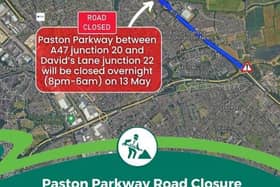 The closures will be in place on Monday night