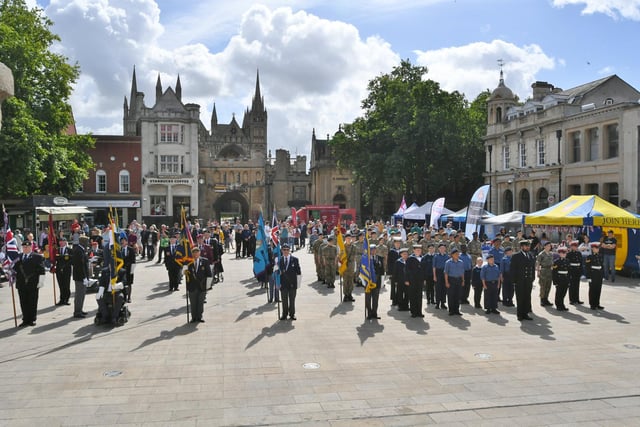 Armed Forces Day parade in the city centre