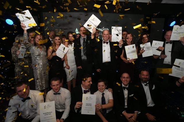 Peterborough Telegraph Business Excellence Awards 2022. The winners group