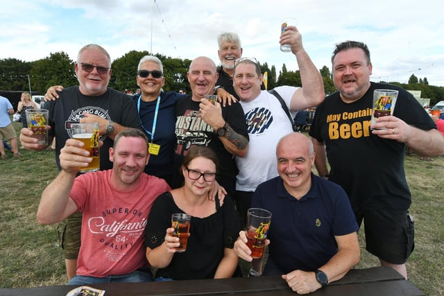 Real ale enthusiasts enjoying a sip or two.