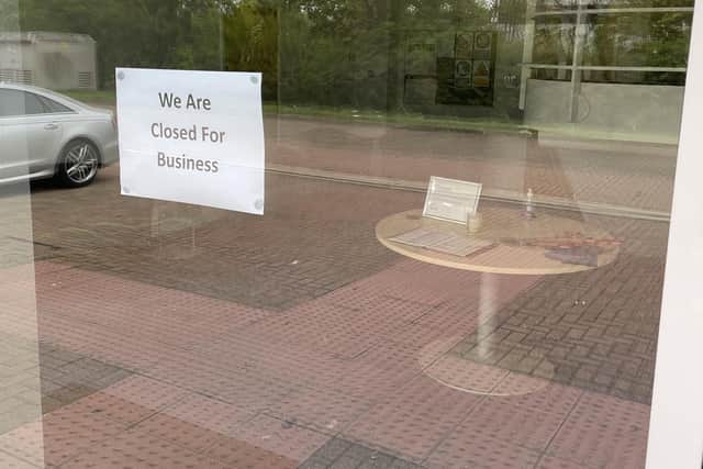 A notice on the doors of the Lesko factory in Peterborough states: We are closed for business'
