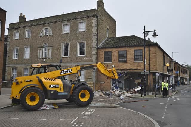 Ram raid at the Nationwide building society in Whittlesey