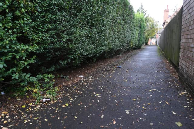 King's Walk off Dogsthorpe Road, which is to be gated off to stop drug dealing and anti-social behaviour