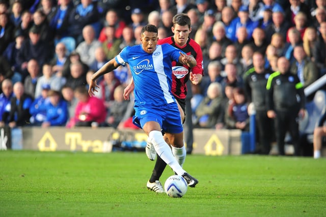 The winger who scored the 100th goal of Posh's 2010-11 League One season started just 25 games in three years at London Road. Before he left he had a 10-game loan spell at Cambridge. Now playing in League One for Derby.