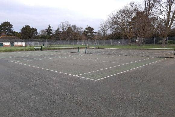 Central Park tennis courts.