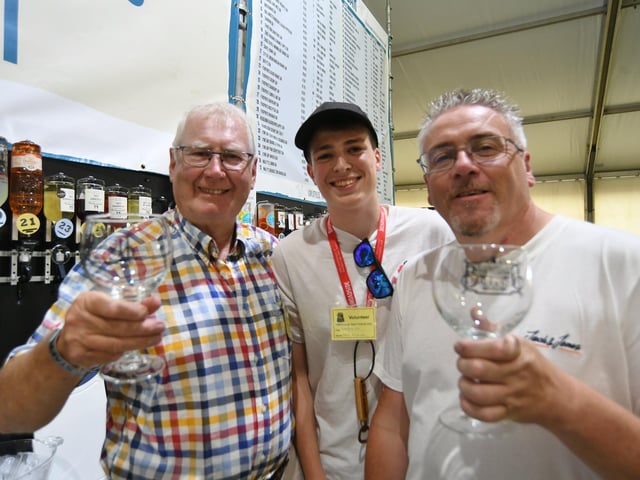 Customers at the gin bar