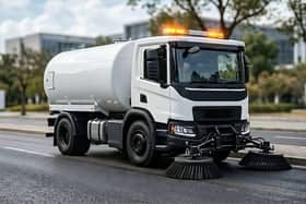 A road sweeper